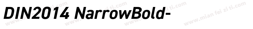 DIN2014 NarrowBold字体转换